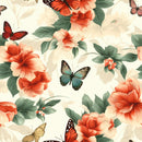 Vibrant Watercolor Butterflies 8 Fabric - ineedfabric.com