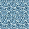 Vintage Atomic Ornament Fabric - Blue - ineedfabric.com