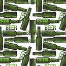 Vintage Beer Bottle Fabric - Green - ineedfabric.com