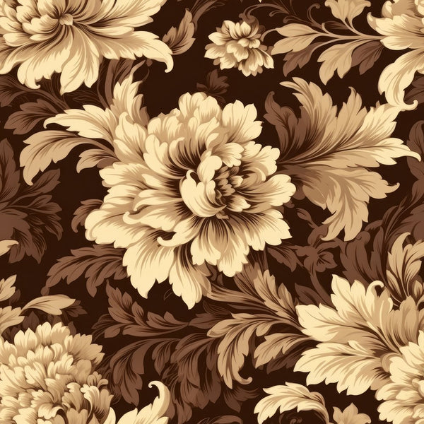 Vintage Beige Damask Pattern 1 Fabric - ineedfabric.com