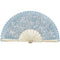 Vintage Blue Folding Fan Fabric Panel - ineedfabric.com