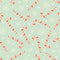 Vintage Candy Cane and Snowflakes Fabric - ineedfabric.com