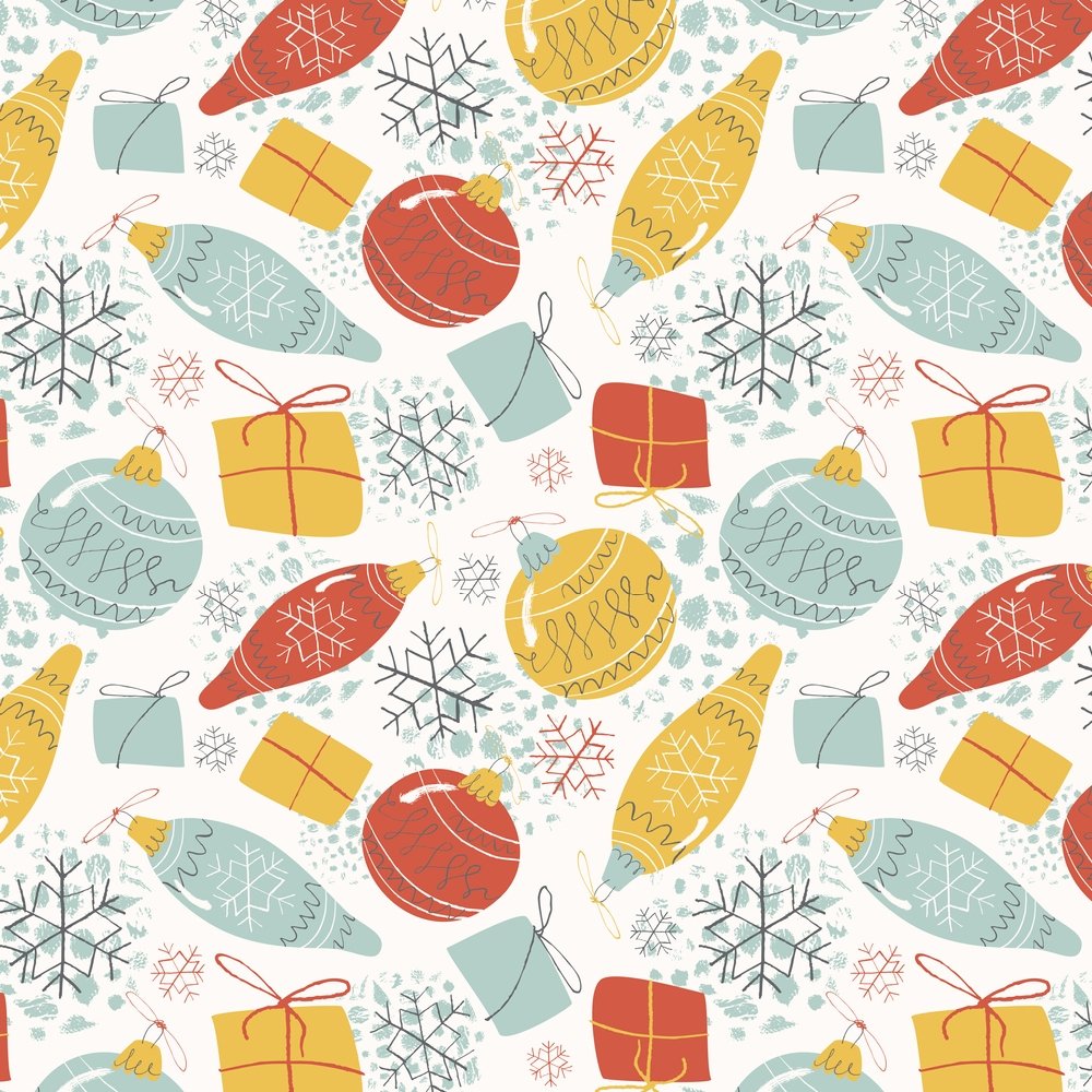 Retro Christmas Fabric