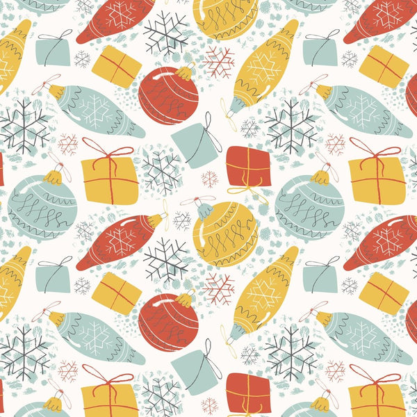 Vintage Christmas Fabric - Multi - ineedfabric.com