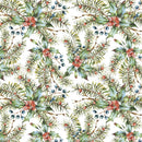 Vintage Christmas Florals Fabric - ineedfabric.com