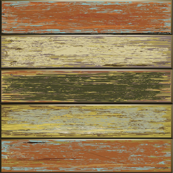 Vintage Distressed Wood Planks Fabric - Multi - ineedfabric.com