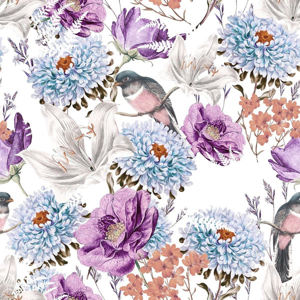 Vintage Floral Dreams Wonderful Spring Fabric - White - ineedfabric.com