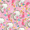 Vintage Floral Horses Pattern 3 Fabric - Pink - ineedfabric.com
