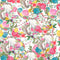 Vintage Floral Horses Pattern 5 Fabric - White - ineedfabric.com