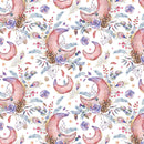 Vintage Floral & Moon Fabric - ineedfabric.com