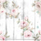 Vintage Florals on Wood Planks 2 Fabric - ineedfabric.com