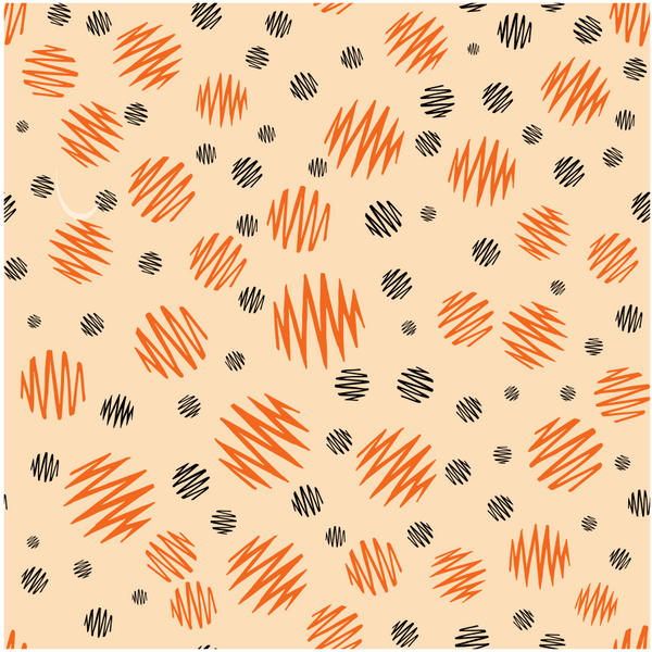 Vintage Halloween Lines Fabric - Tan - ineedfabric.com