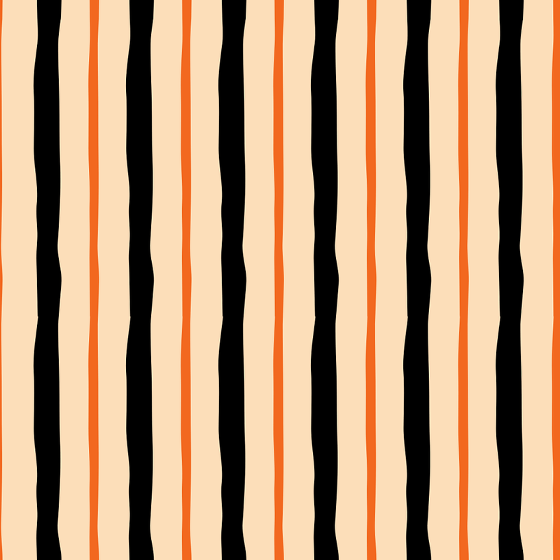 Vintage Halloween Vertical Wavy Stripes Fabric - Tan - ineedfabric.com