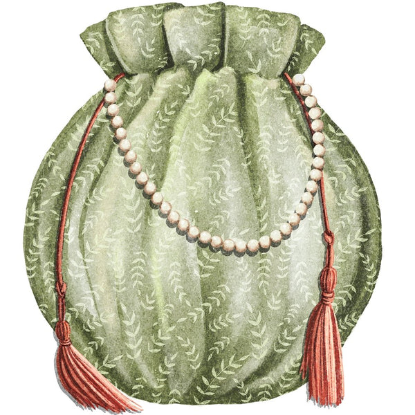 Vintage Handbag Fabric Panel - Green - ineedfabric.com