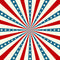 Vintage Patriotic Stripes Fabric Panel - ineedfabric.com