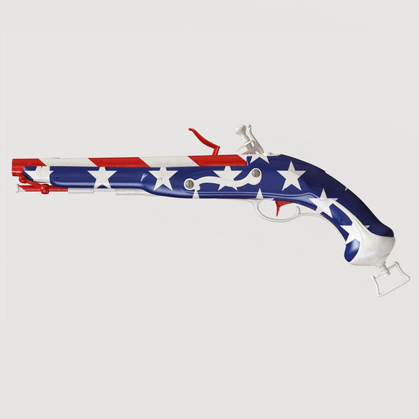 Vintage Pistol with USA Flag Fabric Panel - ineedfabric.com