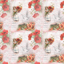 Vintage Poppies 2 Fabric - ineedfabric.com