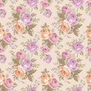 Vintage Roses Fabric - Cream - ineedfabric.com