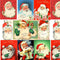 Vintage Santa Claus Collage 3 Fabric - ineedfabric.com