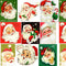 Vintage Santa Claus Collage 4 Fabric - ineedfabric.com