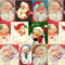 Vintage Santa Claus Collage 5 Fabric - ineedfabric.com