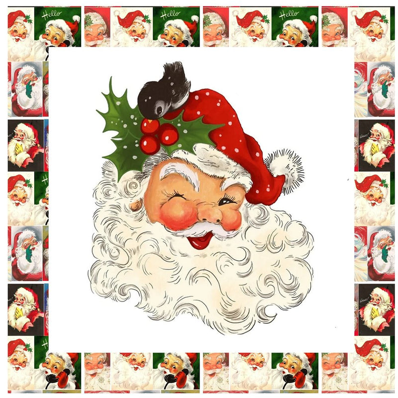 Cowboy Claus Panel Quilt Pattern- Hard Copy Mailed to You