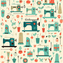 Vintage Sewing Party Supplies 3 Fabric - ineedfabric.com