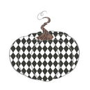 Vintage Trick or Treat Pumpkin Black and White Fabric Panel - ineedfabric.com