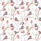 Vintage Winter Branches & Birds Fabric - ineedfabric.com