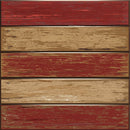 Vintage Wood Planks Fabric - Barn Red - ineedfabric.com