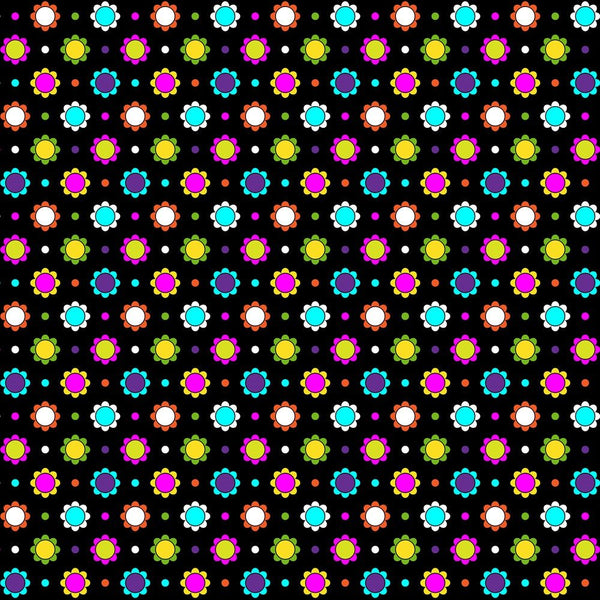 Vivid Flowers Pattern 2 Fabric - ineedfabric.com