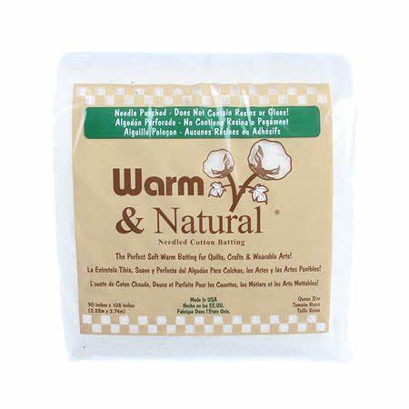 Warm & Natural Cotton Batting Queen Size - ineedfabric.com