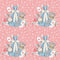 Watercolor Alice in Wonderland Pattern 14 Fabric - ineedfabric.com