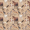 Watercolor Allover Horses Fabric - Tan - ineedfabric.com