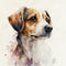 Watercolor Beagle Portrait Fabric Panel - ineedfabric.com