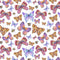 Watercolor Bees & Butterflies Fabric - ineedfabric.com