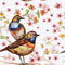 Watercolor Birds & Floral Fabric Panel - ineedfabric.com