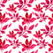 Watercolor Blooming Lilies Fabric - Red - ineedfabric.com