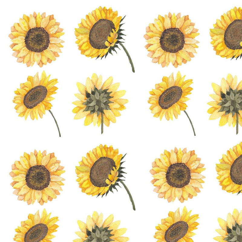 Watercolor Blooming Sunflower Fabric - ineedfabric.com