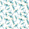 Watercolor Blue Dragonflies Fabric - ineedfabric.com