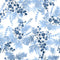 Watercolor Blue Spruce & Blue Berries Fabric - ineedfabric.com