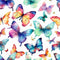 Watercolor Butterflies Pattern 9 Fabric - ineedfabric.com