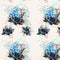 Watercolor Butterfly Bouquet Fabric -Blue/Tan - ineedfabric.com