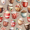Watercolor Christmas Mugs Fabric - ineedfabric.com