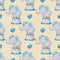 Watercolor Circus Elephant Fabric - Tan - ineedfabric.com