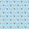 Watercolor Circus Font Fabric - Blue - ineedfabric.com