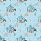 Watercolor Circus Scene 1 Fabric - Blue - ineedfabric.com