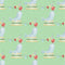 Watercolor Circus Seal Fabric - Green - ineedfabric.com