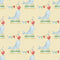 Watercolor Circus Seal Fabric - Tan - ineedfabric.com
