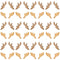 Watercolor Deer Antlers Allover Fabric - ineedfabric.com